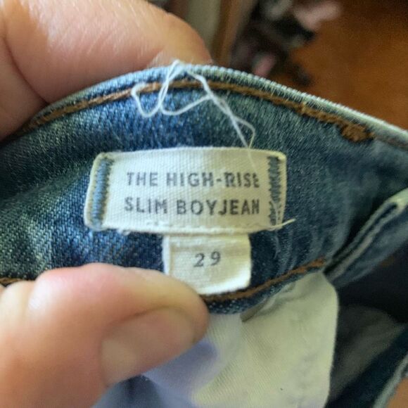 Madewell The High-Rise Slim Boy jean 29 side stripe normcore jeans - Picture 3 of 5